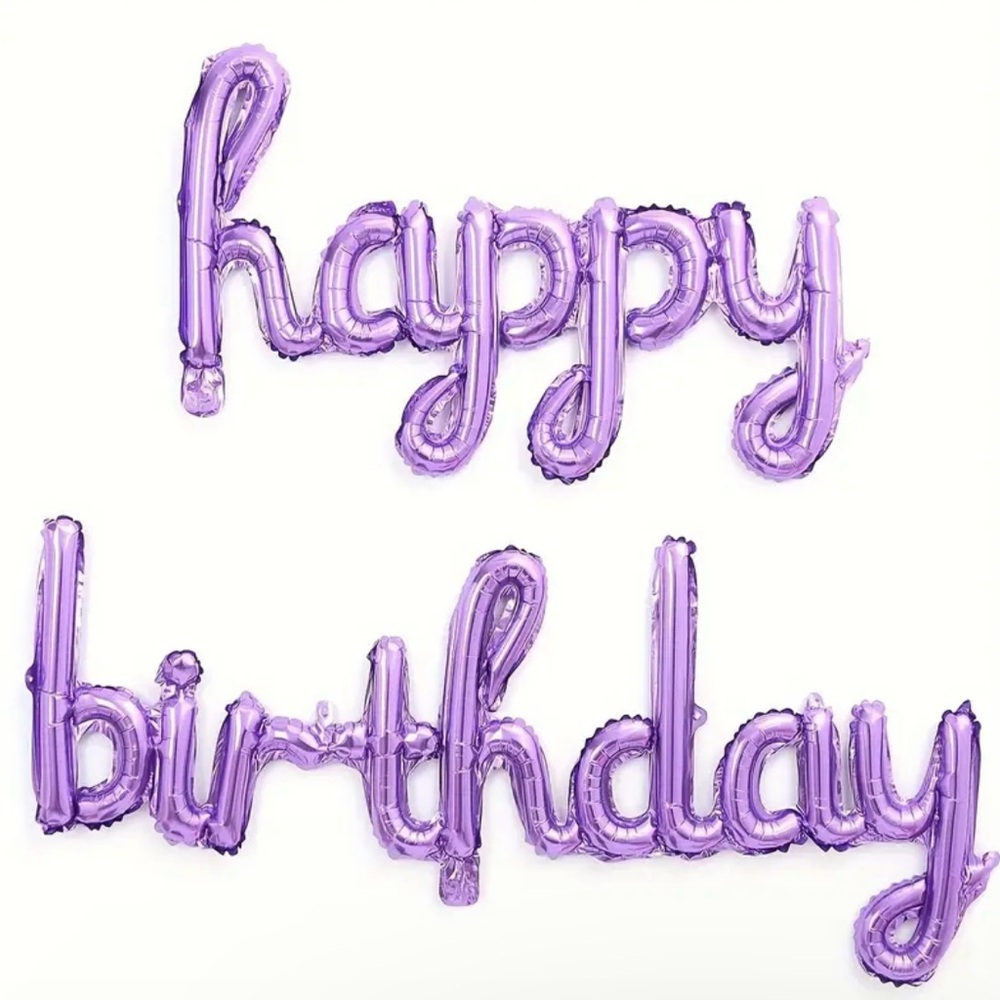 Purple Happy Birthday Balloon Set